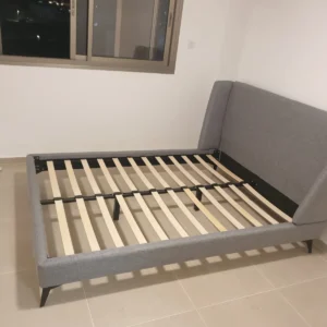 מיטה זוגית ללא ארגז מצעים עם רגליים גבוהות צבע אפור- מאיה