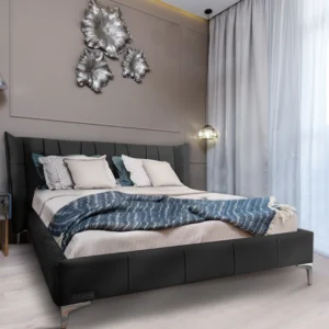 מיטה זוגית רגליים גבוהות צבע שחור- מריוט