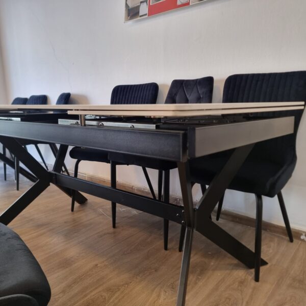 ⁦פינת אוכל קרמית - נפתחת צבע לבן⁩ – תמונה ⁦5⁩