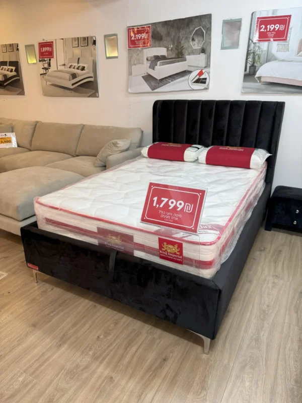 ⁦מיטה וחצי דגם Dubai - שחור⁩ – תמונה ⁦3⁩