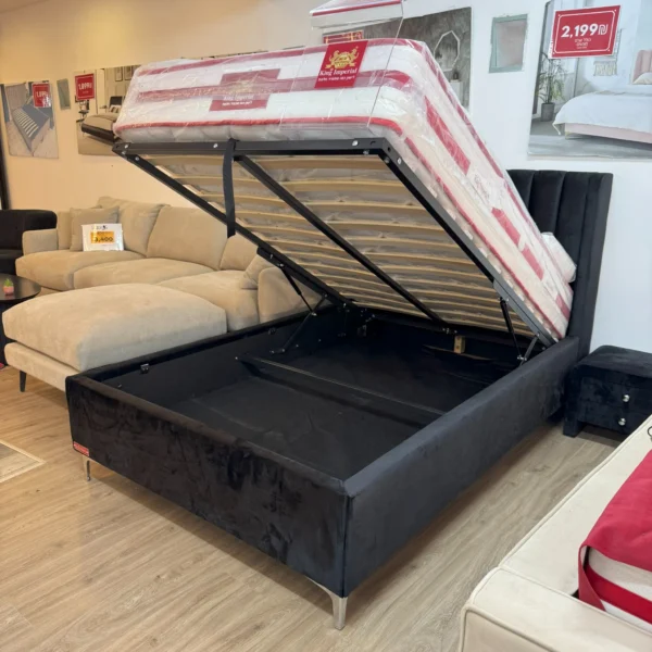 ⁦מיטה וחצי דגם Dubai - שחור⁩ – תמונה ⁦2⁩