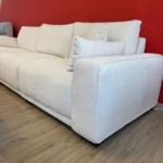 ספה פינתית מילוי נוצות 3 חלקים צבע שמנת - בליסימו