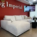 ספה פינתית מילוי נוצות 3 חלקים צבע שמנת - בליסימו