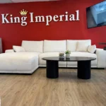 ספה פינתית מילוי נוצות 3 חלקים צבע שמנת - בליסימו