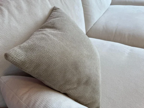 ספה פינתית מילוי נוצות מפנקת צבע קפה 3 חלקים - בליסימו