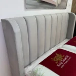 מיטה זוגית עם ארגז מצעים מיטה וחצי עם ארגז מצעים צבע אפור בהיר רגליים גבוהות - דובאי