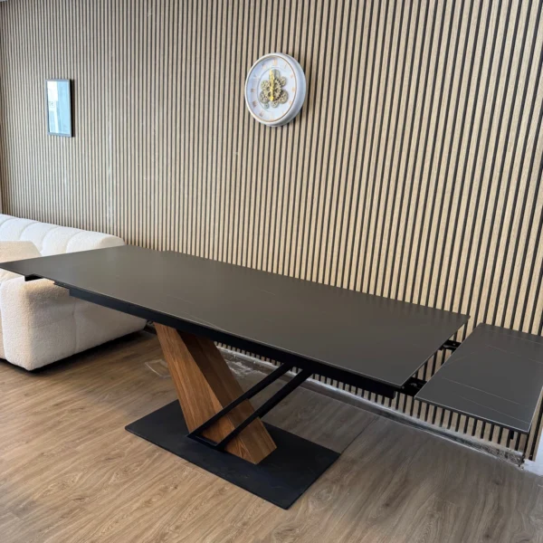 ⁦פינת אוכל קרמית נפתחת - צבע שחור⁩ – תמונה ⁦3⁩