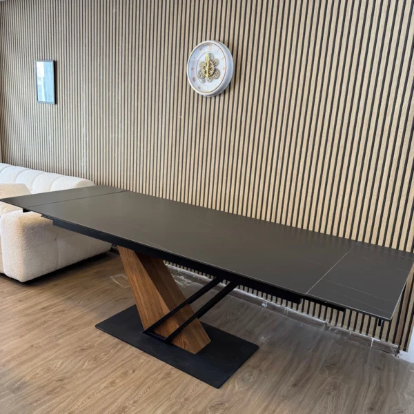 ⁦פינת אוכל קרמית נפתחת - צבע שחור⁩ – תמונה ⁦4⁩