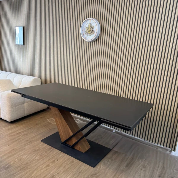 ⁦פינת אוכל קרמית נפתחת - צבע שחור⁩ – תמונה ⁦2⁩