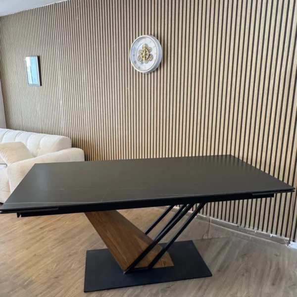 ⁦פינת אוכל קרמית נפתחת - צבע שחור⁩ – תמונה ⁦6⁩