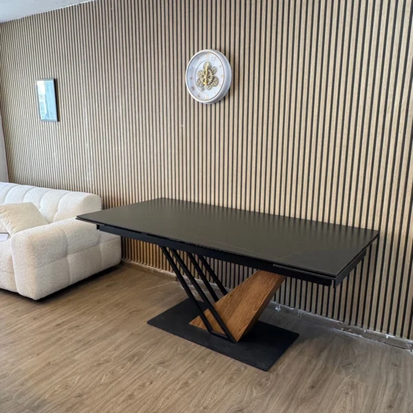 ⁦פינת אוכל קרמית נפתחת - צבע שחור⁩ – תמונה ⁦5⁩