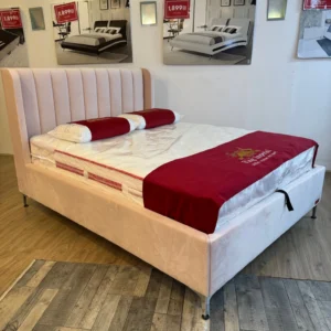 מיטה זוגית Dubai ורוד עם ארגז מצעים