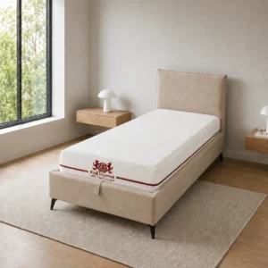 מיטת יחיד שרה 90×190 עם ארגז מצעים – אפור או קפוצ׳ינו